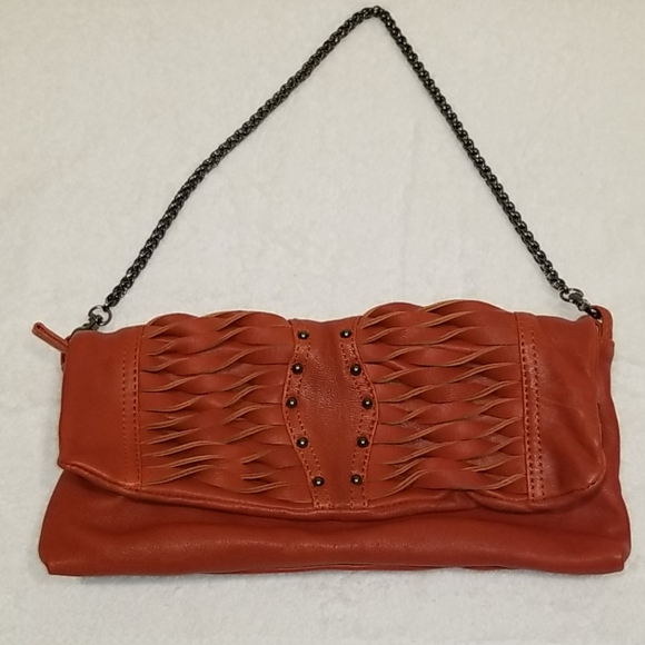 7 Chi Leather Clutch in Rust - Picture 1 of 6